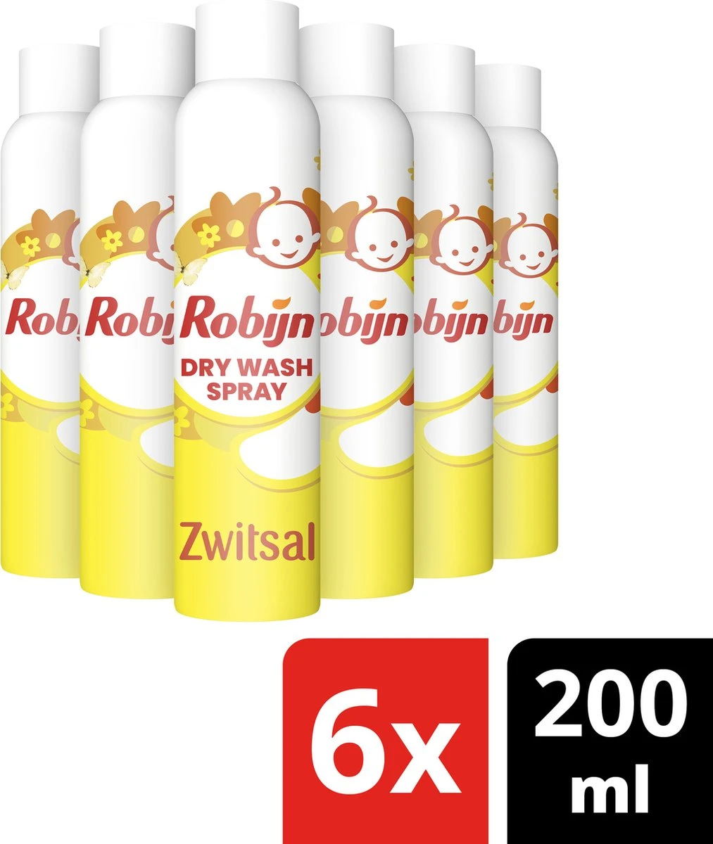 Robijn Zwitsal Dry Wash Spray - 6 X 200 Ml - Voordeelverpakking 4 Robijn Zwitsal Dry Wash Spray - 6 X 200 Ml - Voordeelverpakking - Afbeelding 3