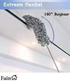 Fain® Plumeau Met Telescoopsteel – Grijs – 80 Tot 280 Cm - Uitschuifbaar – Wasbaar - Flexibel 360° Draaibaar – Duster - Microvezel Ragebol -Dagelijkse Benodigdheden Winkel 1033x1200