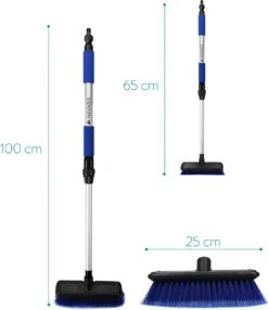 Navaris Telescopische Autowasborstel - Watergevoerde Wasborstel Voor Auto's En Ramen Met Uitschuifbare Lange Handgreep En Zachte Haren - Blauw -Dagelijkse Benodigdheden Winkel 1037x1200