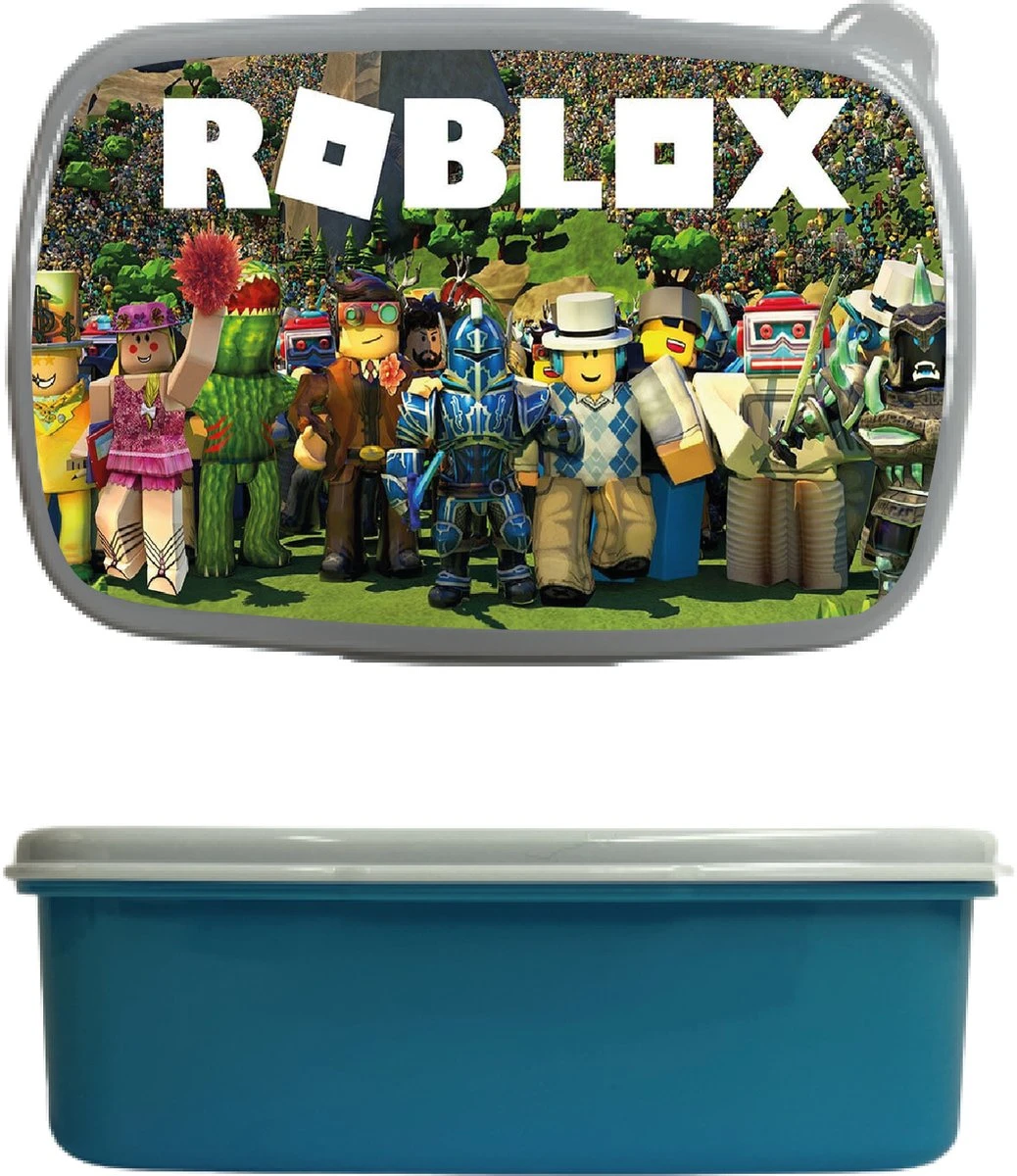 Broodtrommel - Lunchbox - Roblox - Blauw - Schoolspullen 4 Broodtrommel - Lunchbox - Roblox - Blauw - Schoolspullen - Afbeelding 2