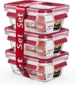 Tefal MasterSeal Glass - 3 X 450 Ml - Rechthoekig -Dagelijkse Benodigdheden Winkel 1063x1200