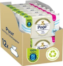 Page Puur Vochtig Toiletpapier - Extra Duurzaam Vochtig Wc Papier - 12 X 38 Stuks - Voordeelverpakking 18 Page Puur Vochtig Toiletpapier - Extra Duurzaam Vochtig Wc Papier - 12 X 38 Stuks - Voordeelverpakking -Dagelijkse Benodigdheden Winkel 1140x1200 1