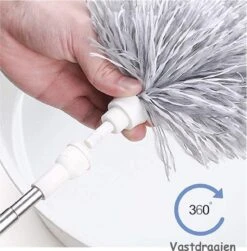 Fain® Plumeau Met Telescoopsteel – Grijs – 80 Tot 280 Cm - Uitschuifbaar – Wasbaar - Flexibel 360° Draaibaar – Duster - Microvezel Ragebol -Dagelijkse Benodigdheden Winkel 1181x1200