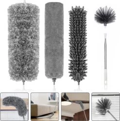 Livv Goods Telescopische Plumeau Set Met Telescoopsteel - 5 In 1 - Tot 250 Cm Uitschuifbaar - Duster - Stoffer -Dagelijkse Benodigdheden Winkel 1184x1200