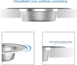 Luxe RVS Gootsteen Zeef Ø80 - 90mm - Gootsteenstop - Afvoerzeef - Korfplug - Gootsteenbakje -Dagelijkse Benodigdheden Winkel 1200x1020 1