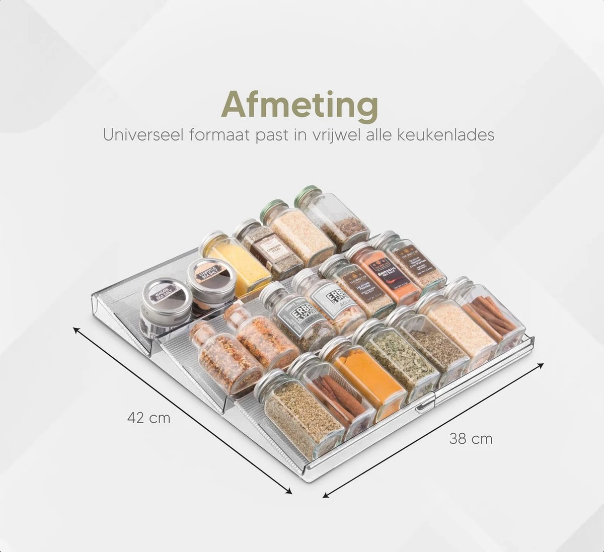 Johannes & Co - 2 Set Kruidenrek Voor Lade - Keuken Organizer - Kruiden Organizer 7 Johannes & Co - 2 Set Kruidenrek Voor Lade - Keuken Organizer - Kruiden Organizer - Afbeelding 5