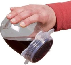 Siliconen Vershoud Deksels – Set Van 6 Stuks – Flexibel – Herbruikbaar – Wit - Stretch Tot Wel 30 Cm -Dagelijkse Benodigdheden Winkel 1200x1097 7