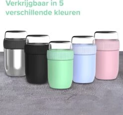 Coninx Thermos Lunchbox - Muesli Beker To Go - Isoleer Lunchpot - Yoghurtbeker To Go - Mueslibeker 840ml (600ml+240ml) - RVS -Dagelijkse Benodigdheden Winkel 1200x1123 1