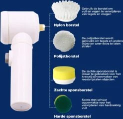 B-care Magic Brush - Elektrische Multifunctionele Schoonmaakborstel - 7 Opzetstukken - Wasborstel - Poetsmachine - Schrobborstel - Handborstel - Werkborstel - Schrobber - Boorborstel - Reinigingsborstel 19 B-care Magic Brush - Elektrische Multifunctionele Schoonmaakborstel - 7 Opzetstukken - Wasborstel - Poetsmachine - Schrobborstel - Handborstel - Werkborstel - Schrobber - Boorborstel - Reinigingsborstel -Dagelijkse Benodigdheden Winkel 1200x1156 4