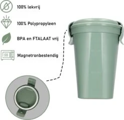 Curver Lunch & Go Beker - Magnetronbestendig - Lunchbeker – Muesli Beker - Soepbeker - Yoghurt Beker To Go – LunchBox - KoffieBeker - Salade Lunchbox - 0,6l – Groen -Dagelijkse Benodigdheden Winkel 1200x1157 1
