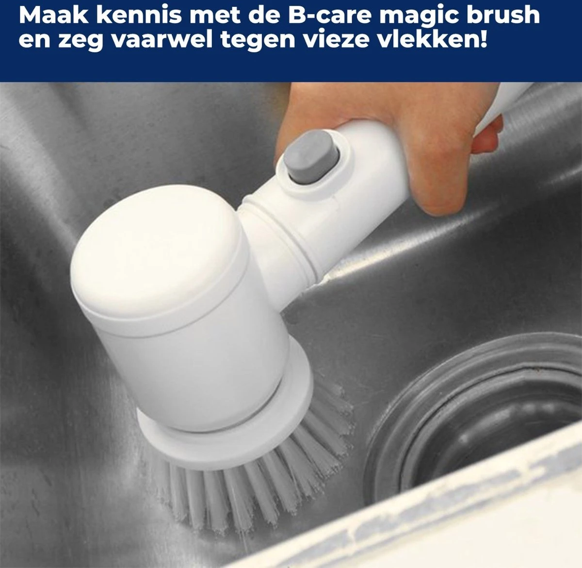 B-care Magic Brush - Elektrische Multifunctionele Schoonmaakborstel - 7 Opzetstukken - Wasborstel - Poetsmachine - Schrobborstel - Handborstel - Werkborstel - Schrobber - Boorborstel - Reinigingsborstel 12 B-care Magic Brush - Elektrische Multifunctionele Schoonmaakborstel - 7 Opzetstukken - Wasborstel - Poetsmachine - Schrobborstel - Handborstel - Werkborstel - Schrobber - Boorborstel - Reinigingsborstel - Afbeelding 10