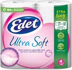 Edet Ultra Soft Xtra Long 4-laags Toiletpapier - 24 = 48 Rollen