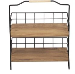 Metalen Keuken Etagere 2 Laags Van Naturn Living | Keuken Opbergrek | Kruidenpotjes Rek | Kruiden Organizer | Keuken Rek Specerijen | Mat Zwart -Dagelijkse Benodigdheden Winkel 1200x1179