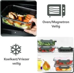 VMCA Glazen Vershoudbakjes Voor Vriezer Oven En Magnetron - 10 Bakjes - Grijs -Dagelijkse Benodigdheden Winkel 1200x1190 4