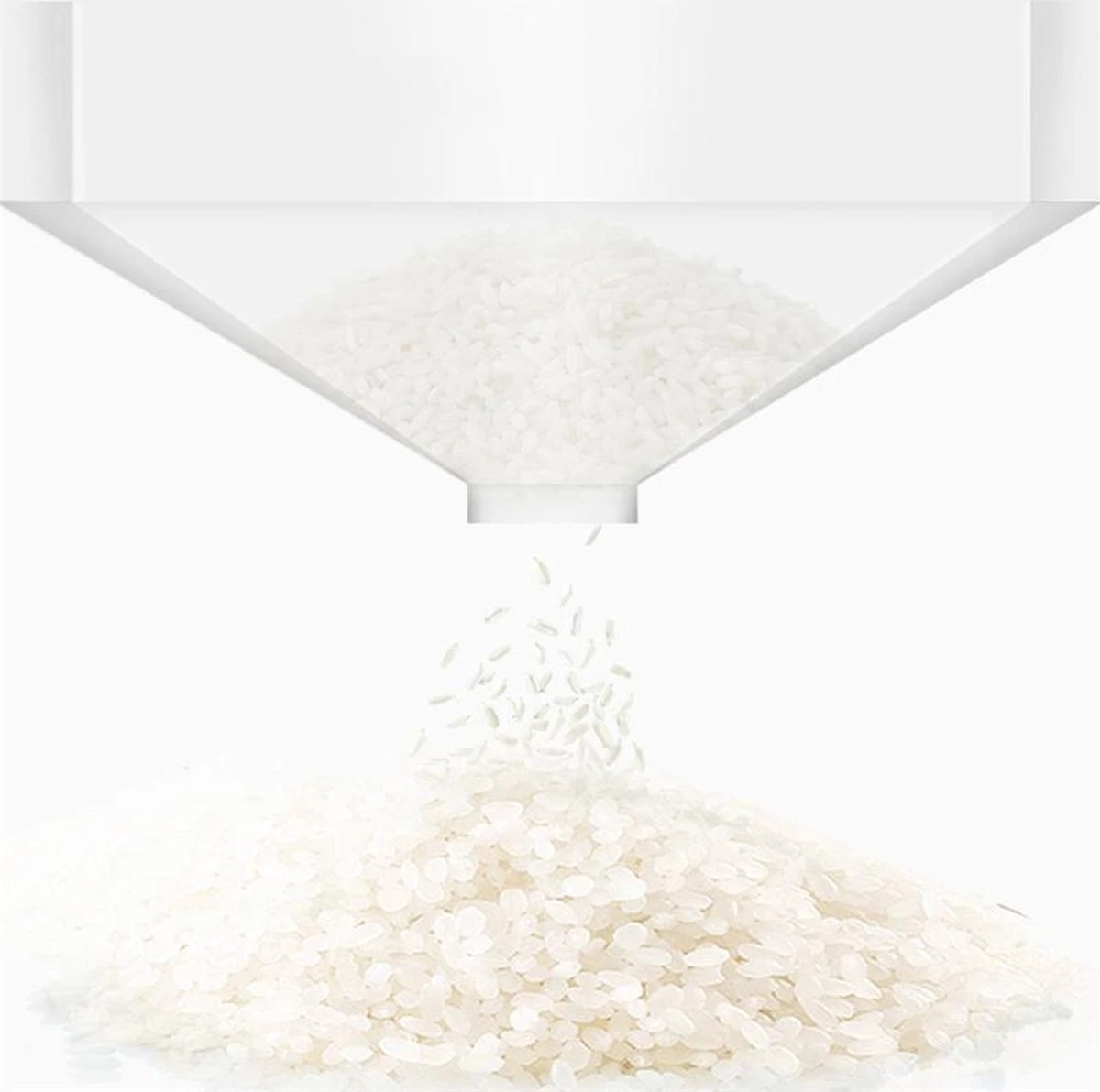 Merkloos TDR-Japans Rijst/Granen Container/Dispenser/ Opbergdoos - 6KG Inhoud - Wit 5 Merkloos TDR-Japans Rijst/Granen Container/Dispenser/ Opbergdoos - 6KG Inhoud - Wit - Afbeelding 3