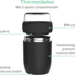 Coninx Thermos Lunchbox - Muesli Beker To Go - Isoleer Lunchpot - Yoghurtbeker To Go - Mueslibeker 840ml (600ml+240ml) - RVS / Zwart 18 Coninx Thermos Lunchbox - Muesli Beker To Go - Isoleer Lunchpot - Yoghurtbeker To Go - Mueslibeker 840ml (600ml+240ml) - RVS / Zwart -Dagelijkse Benodigdheden Winkel 1200x1198 30