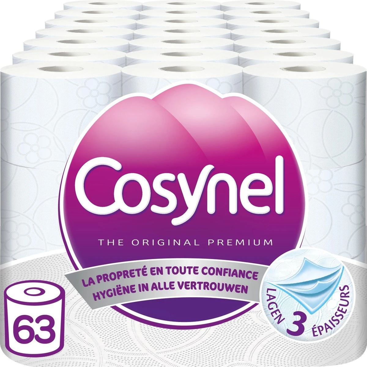 Cosynel Wit Toiletpapier - 3 Lagen - 63 Rollen
