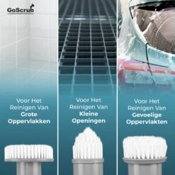 GoScrub® Elektrische Schoonmaakborstel – Elektrische Schrobber - Schrobborstel – Voor Badkamer Of Keuken – Schrobber Met Steel – Luiwagen – Polijstmachine - Poetsmachine Met 10 Opzetstukken 21 GoScrub® Elektrische Schoonmaakborstel – Elektrische Schrobber - Schrobborstel – Voor Badkamer Of Keuken – Schrobber Met Steel – Luiwagen – Polijstmachine - Poetsmachine Met 10 Opzetstukken -Dagelijkse Benodigdheden Winkel 1200x1200 459