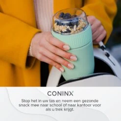 Coninx Yoghurtbeker To Go - Muesli Beker To Go - Lunchbeker - Mueslibeker 640ml (450ml+190ml) - Groen 20 Coninx Yoghurtbeker To Go - Muesli Beker To Go - Lunchbeker - Mueslibeker 640ml (450ml+190ml) - Groen -Dagelijkse Benodigdheden Winkel 1200x1200 517