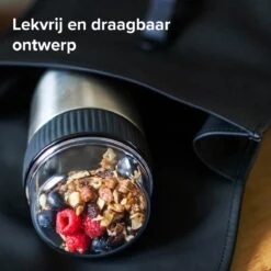 Coninx Thermos Lunchbox - Muesli Beker To Go - Isoleer Lunchpot - Yoghurtbeker To Go - Mueslibeker 840ml (600ml+240ml) - RVS -Dagelijkse Benodigdheden Winkel 1200x1200 536