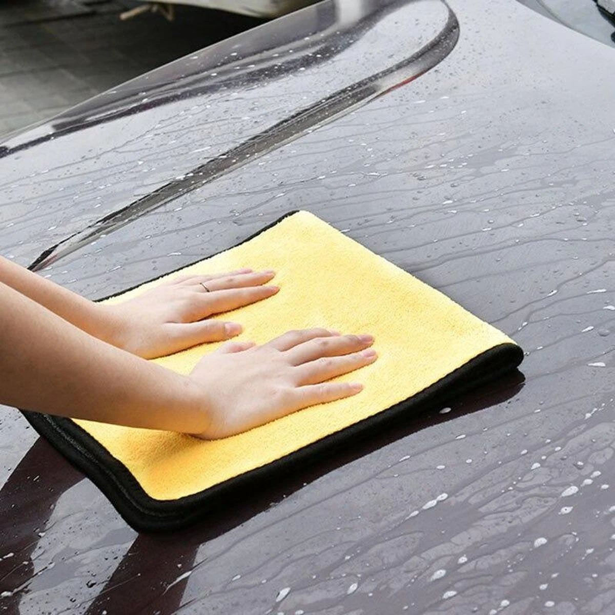 Merkloos Microvezel Droogdoek-Auto Droogdoek-Auto Droogdoek Microvezeldoek-auto Poetsen-poetsdoek- Reinigingsdoekjes- Duurzaam – 30x30 Cm - Geel/grijs 4 Merkloos Microvezel Droogdoek-Auto Droogdoek-Auto Droogdoek Microvezeldoek-auto Poetsen-poetsdoek- Reinigingsdoekjes- Duurzaam – 30x30 Cm - Geel/grijs - Afbeelding 2