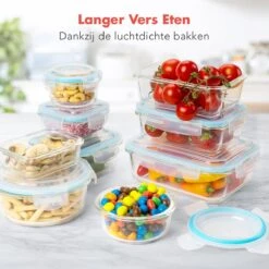 KitchenBrothers Meal Prep Bakjes - Set - Luchtdicht - BPA Vrij - Glas - 9 Stuks 18 KitchenBrothers Meal Prep Bakjes - Set - Luchtdicht - BPA Vrij - Glas - 9 Stuks -Dagelijkse Benodigdheden Winkel 1200x1200 564