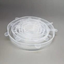 Siliconen Vershoud Deksels – Set Van 6 Stuks – Flexibel – Herbruikbaar – Wit - Stretch Tot Wel 30 Cm -Dagelijkse Benodigdheden Winkel 1200x1200 570