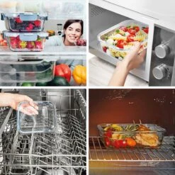 KitchenBrothers Meal Prep Bakjes - Set - Luchtdicht - BPA Vrij - 1L - Glas - 5 Stuks -Dagelijkse Benodigdheden Winkel 1200x1200 585