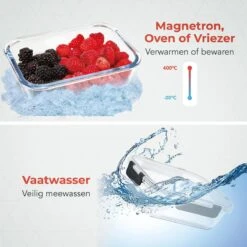 KitchenBrothers Meal Prep Bakjes - Set - Luchtdicht - BPA Vrij - 1L - Glas - 5 Stuks -Dagelijkse Benodigdheden Winkel 1200x1200 587