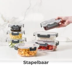 Vershoudbakjes - Meal Prep Bakjes - Diepvriesbakjes - Vershouddoos - Vershoudbakjes Set - Glas - 12 Stuks - BPA Vrij - Stosh -Dagelijkse Benodigdheden Winkel 1200x1200 601