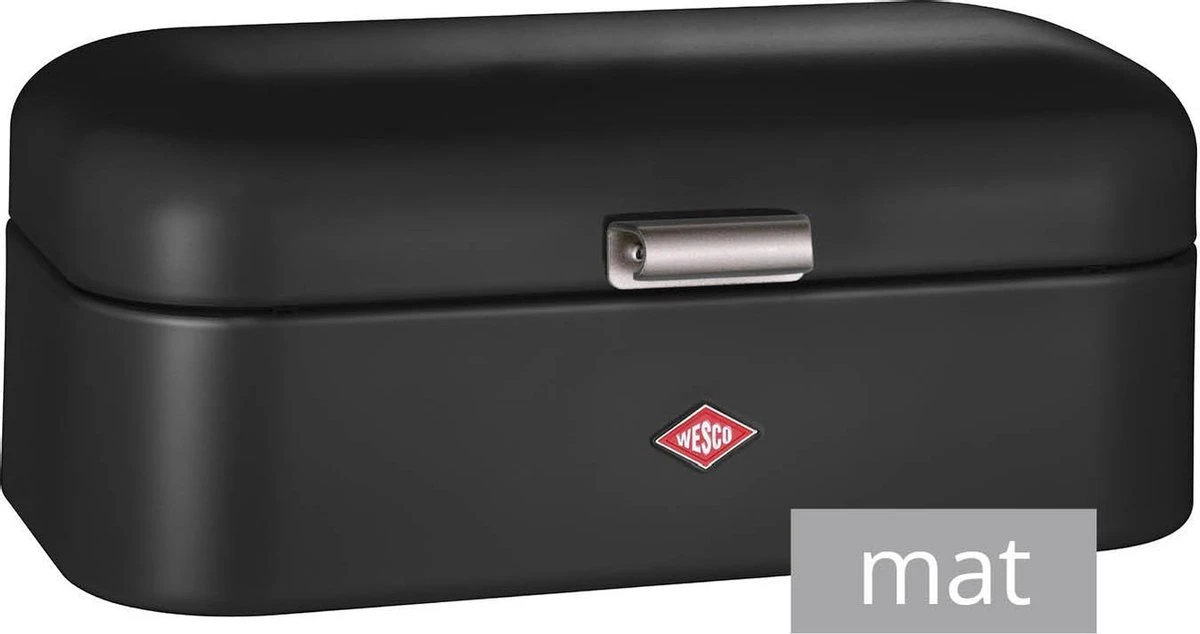 Wesco Grandy Broodtrommel Mat Zwart 3 Wesco Grandy Broodtrommel Mat Zwart