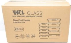 VMCA Glazen Vershoudbakjes Voor Vriezer Oven En Magnetron - 10 Bakjes - Grijs -Dagelijkse Benodigdheden Winkel 1200x726