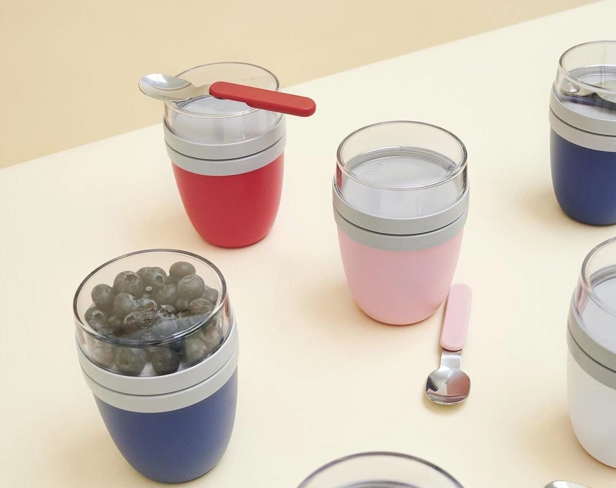 Mepal - Lunchpot + Vouwlepel Ellipse - Nordic Denim - Yoghurtbeker Met Lepel - Muesli Beker To Go - Geschikt Voor Vriezer, Magnetron En Vaatwasser. 5 Mepal - Lunchpot + Vouwlepel Ellipse - Nordic Denim - Yoghurtbeker Met Lepel - Muesli Beker To Go - Geschikt Voor Vriezer, Magnetron En Vaatwasser. - Afbeelding 3