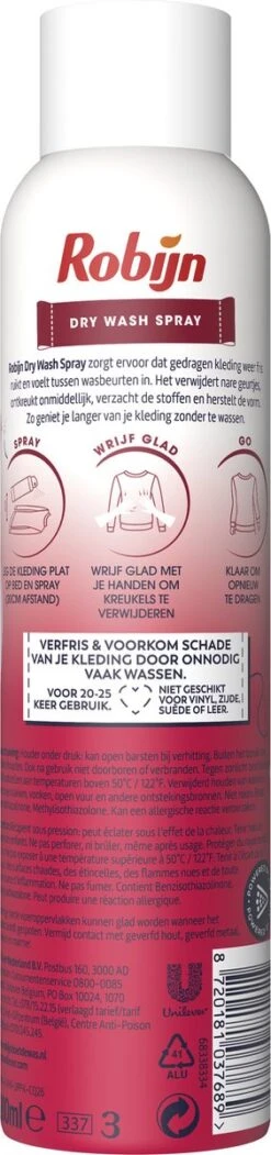 Robijn Pink Sensation Dry Wash Spray - 2 X 200 Ml - Voordeelverpakking -Dagelijkse Benodigdheden Winkel 282x1200