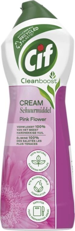 Cif CleanBoost Cream Pink Schuurmiddel - 8 X 750 Ml - Voordeelverpakking -Dagelijkse Benodigdheden Winkel 390x1200 1