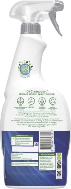 Cif CleanBoost Power & Shine Badkamer Spray - 6 X 750 Ml - Voordeelverpakking -Dagelijkse Benodigdheden Winkel 454x1200 1