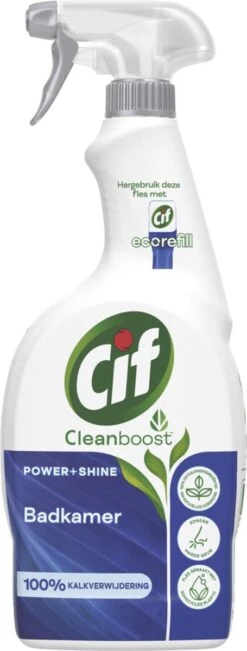 Cif CleanBoost Power & Shine Badkamer Spray - 6 X 750 Ml - Voordeelverpakking -Dagelijkse Benodigdheden Winkel 455x1200