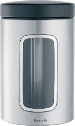 Brabantia Voorraadbus - 1,4 L - Matt Steel Fingerprint Proof / Matt Black Deksel - Met Venster 20 Brabantia Voorraadbus - 1,4 L - Matt Steel Fingerprint Proof / Matt Black Deksel - Met Venster -Dagelijkse Benodigdheden Winkel 713x1200 1