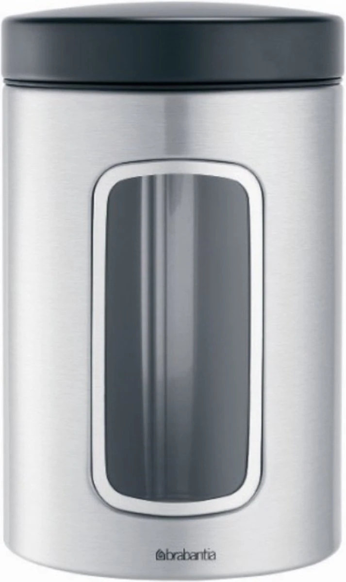Brabantia Voorraadbus - 1,4 L - Matt Steel Fingerprint Proof / Matt Black Deksel - Met Venster 3 Brabantia Voorraadbus - 1,4 L - Matt Steel Fingerprint Proof / Matt Black Deksel - Met Venster