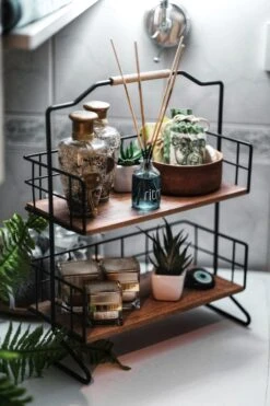 Metalen Keuken Etagere 2 Laags Van Naturn Living | Keuken Opbergrek | Kruidenpotjes Rek | Kruiden Organizer | Keuken Rek Specerijen | Mat Zwart -Dagelijkse Benodigdheden Winkel 800x1200 3