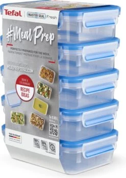 Tefal MasterSeal Fresh Mealprep Set - 5 X 800ml - Blauw -Dagelijkse Benodigdheden Winkel 849x1200