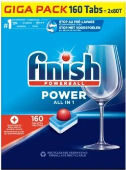 Finish Power All In One Regular Vaatwastabletten - 160 Stuks -Dagelijkse Benodigdheden Winkel 890x1200