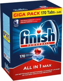 Finish All In 1 Max Regular - Vaatwastabletten - 170 Stuks - Voordeelpak -Dagelijkse Benodigdheden Winkel 931x1200