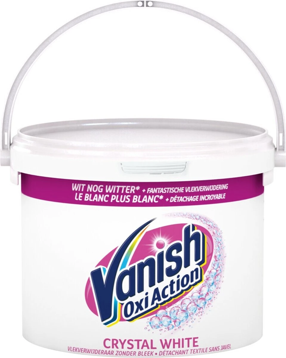 Vanish Oxi Action Crystal White Base Poeder - Voor Witte Was - 2,4 Kg 8 Vanish Oxi Action Crystal White Base Poeder - Voor Witte Was - 2,4 Kg - Afbeelding 6