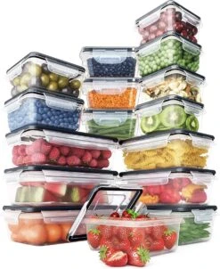 KE&1 Vershoudbakjes - Meal Prep Bakjes - Lunchbox - Diepvriesbakjes - Plastic Bakjes - Keuken - Keukenkast - Bakken